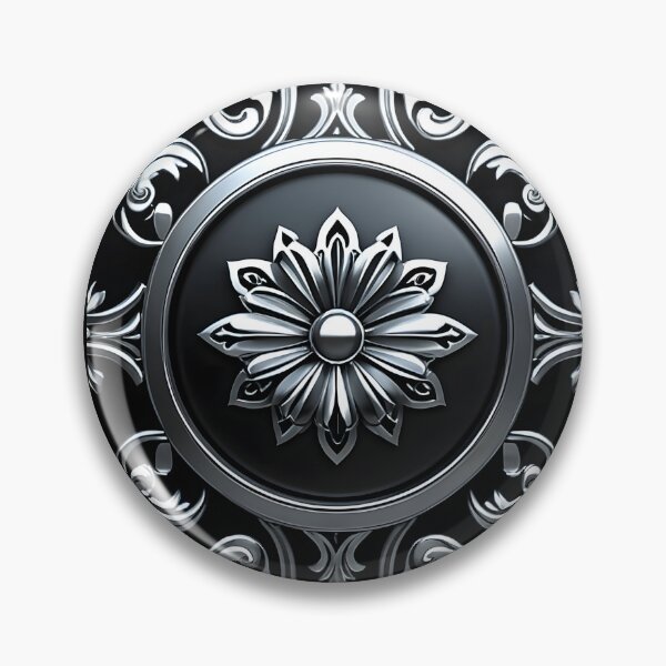 Item preview, Luxury Gothic Silver Emblem and Filigree Frame Pattern designed and sold by CuteSlothWorld.