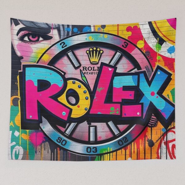 Item preview, Luxury wall clock with urban graffiti designed and sold by RAISC.