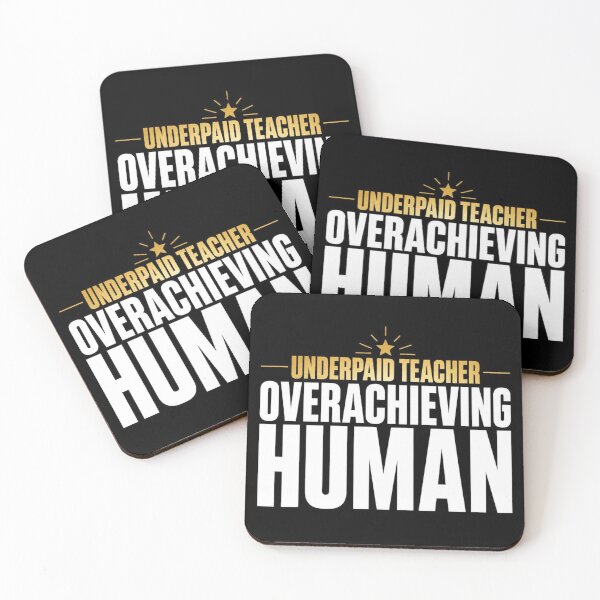 Item preview, Underpaid Teacher Overachieving Human Funny Educator Finance Gift Shirt Tee designed and sold by BrokeNoMoreCo.