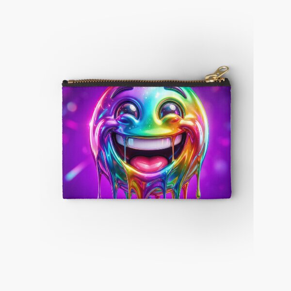 Item preview, Melting Rainbow Emoji Dripping Neon Smile Art designed and sold by AgnesB77.