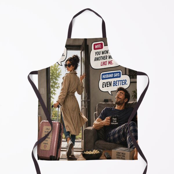 Item preview, Wife Leaving Husband Funny Marriage Humor Art designed and sold by riki2365.