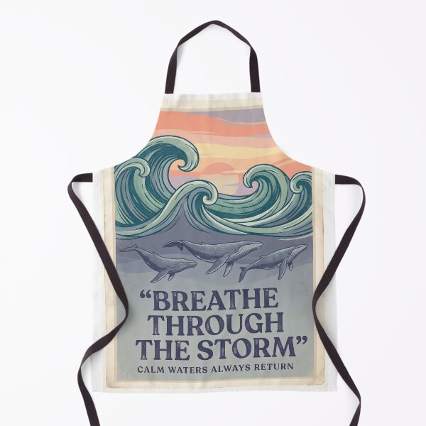 Item preview, Breathe Through the Storm – Ocean Therapy Poster Design designed and sold by Sea Gem.