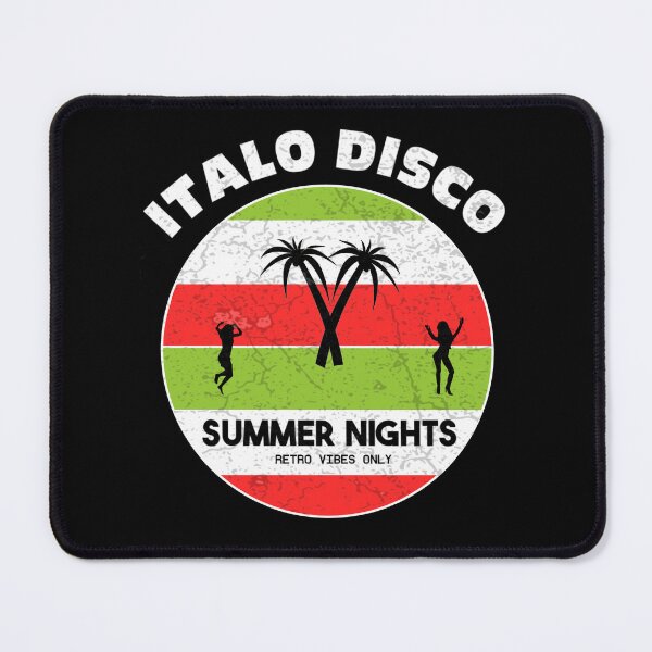 Item preview, Italo Disco Summer Nights Vintage Retro 80s Distressed Black designed and sold by Graphroad.