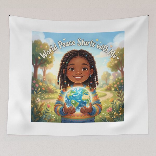 Item preview, AI Art - World Peace Starts with Me designed and sold by Whimsyful Designs.