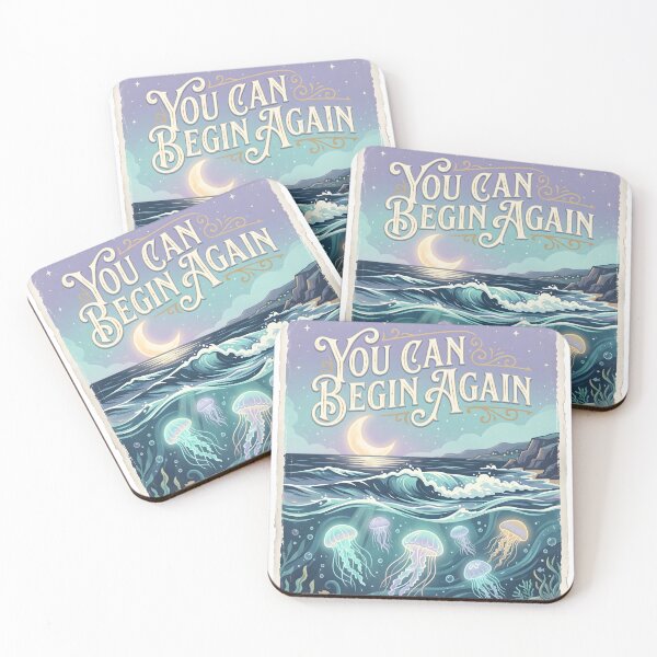 Item preview, You Can Begin Again – Ocean Therapy Poster Design designed and sold by Sea Gem.