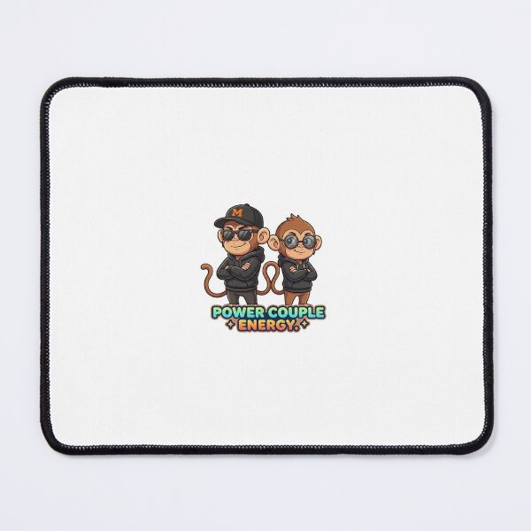 Item preview, Power Couple Energy Monkey Sticker | Cute Matching Cartoon Couple designed and sold by Newkidshub.