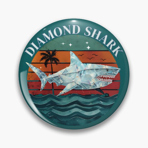 Item preview, Diamond Shark Retro Beach Sunset Geometric designed and sold by EchoPrint Co..