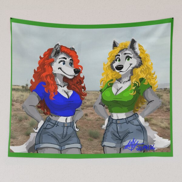 Item preview, Wolf Woman Twins designed and sold by KlakkDrawsStuff.