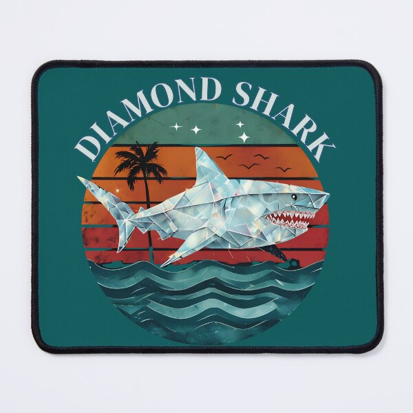 Item preview, Diamond Shark Retro Beach Sunset Geometric designed and sold by EchoPrint Co..