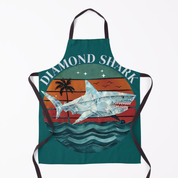 Item preview, Diamond Shark Retro Beach Sunset Geometric designed and sold by EchoPrint Co..