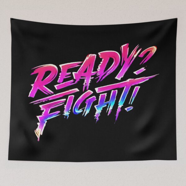 Item preview, READY? FIGHT! – 90s Neon Arcade Tribute designed and sold by Wawan35200.