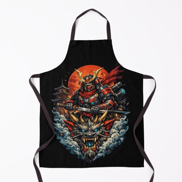 Item preview, Cyber Samurai Dragon Guardian | Futuristic Japanese Art designed and sold by zenithviv.