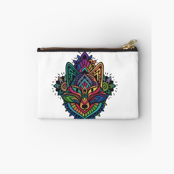 Item preview, Bohemian Spirit Fox Illustration – Colorful Kaleidoscope Wolf/Fox Art designed and sold by QuirkyCloud Designs.