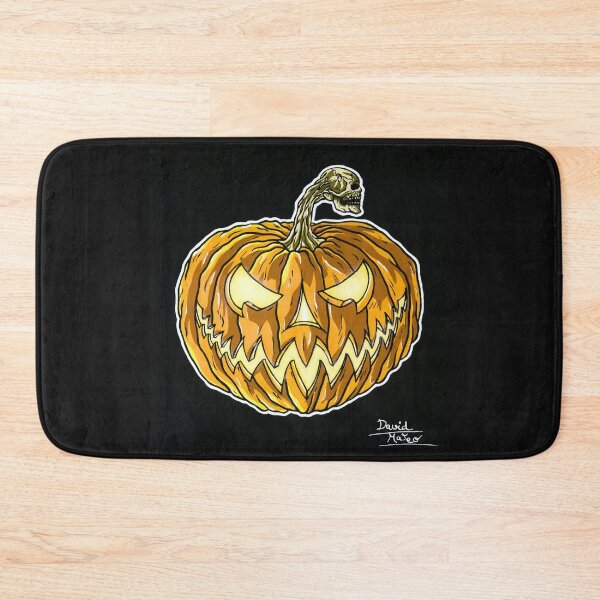 Item preview, Pumpkin of Terror — Neo Traditional Halloween Illustration on Black Background designed and sold by David Mateo ArtWorks.