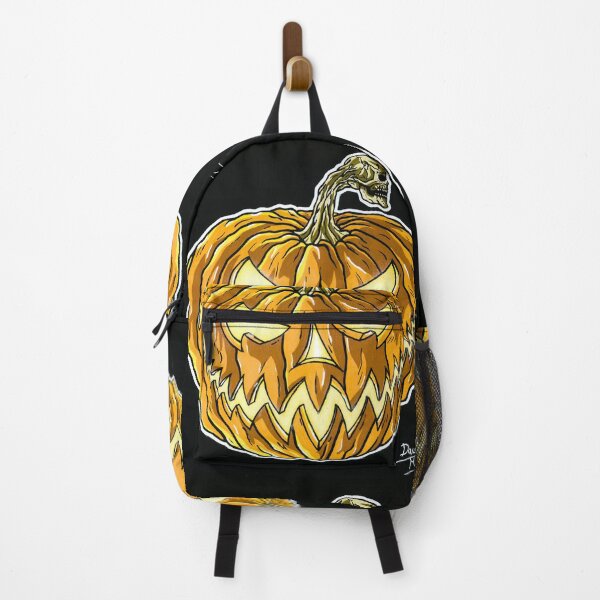 Item preview, Pumpkin of Terror — Neo Traditional Halloween Illustration on Black Background designed and sold by David Mateo ArtWorks.