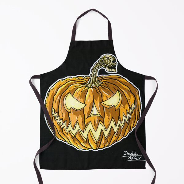 Item preview, Pumpkin of Terror — Neo Traditional Halloween Illustration on Black Background designed and sold by David Mateo ArtWorks.