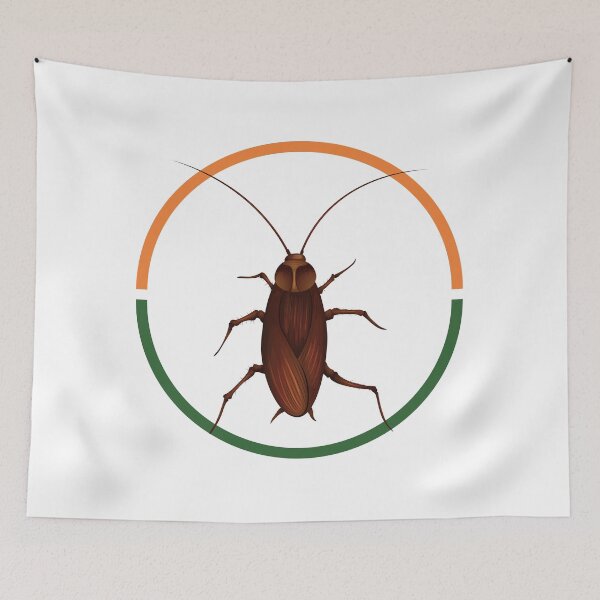 Item preview, Cockroach Janta Party | CJP Retro Insect Logo Design | Funny Bug Artwork designed and sold by UI Expert.