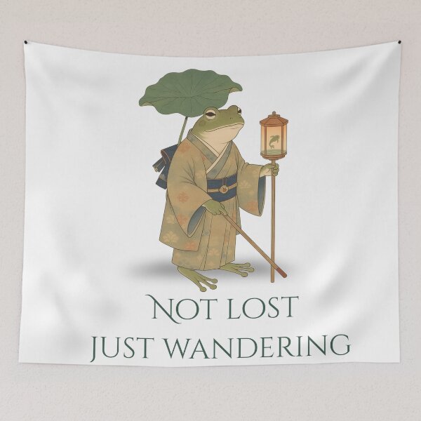 Item preview, The Wandering Frog: Find Your Zen designed and sold by فيلورا95.