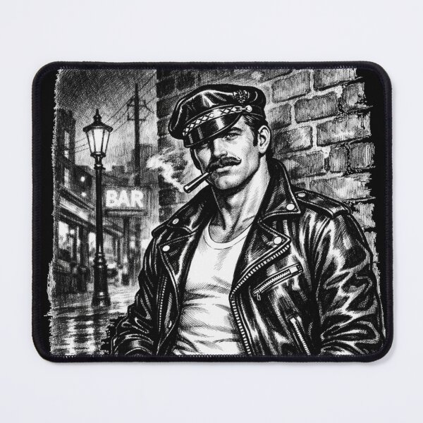 Item preview, Gay Leather Bar Daddy Back Alley Leder Pride Graphic Design designed and sold by ItsAKinkThing.