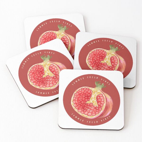Item preview, Watercolor Pomegranate Sticker | Bold Red Fruit Illustration designed and sold by Nksparks.