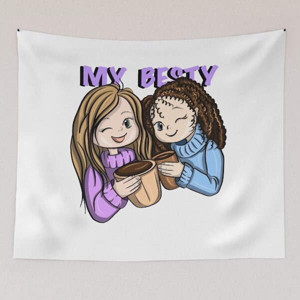 Item preview, My besty interesting print for girls best friends t shirt designed and sold by Maryart8.