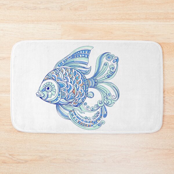 Item preview, Intricate Blue Fish Mandala Art – Ocean-Inspired Geometric Illustration designed and sold by QuirkyCloud Designs.