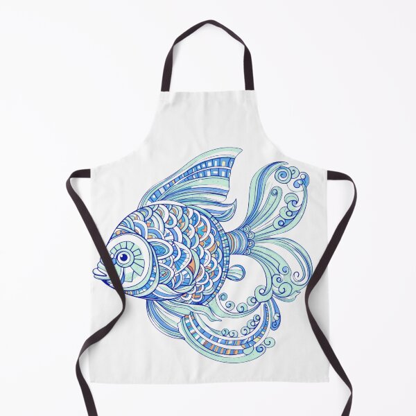 Item preview, Intricate Blue Fish Mandala Art – Ocean-Inspired Geometric Illustration designed and sold by QuirkyCloud Designs.
