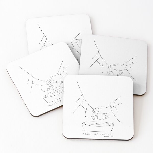 Item preview, Heart of servant / washing feet designed and sold by dudaoliveira.art.