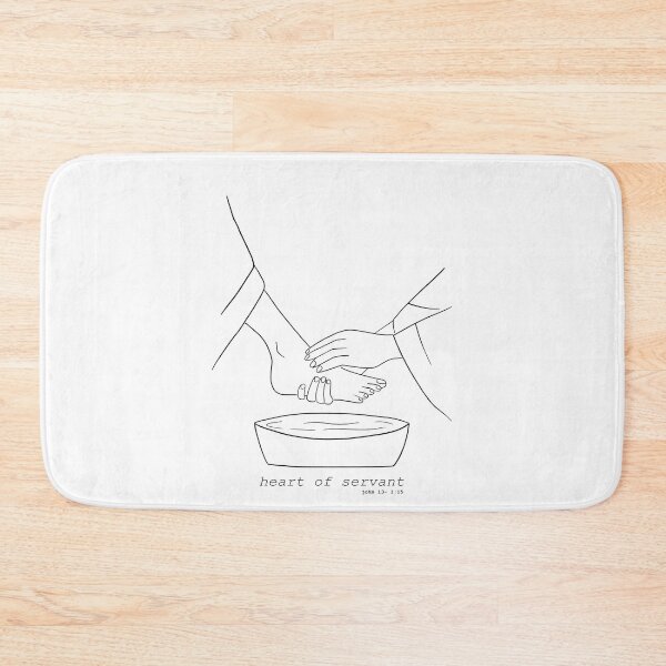 Item preview, Heart of servant / washing feet designed and sold by dudaoliveira.art.