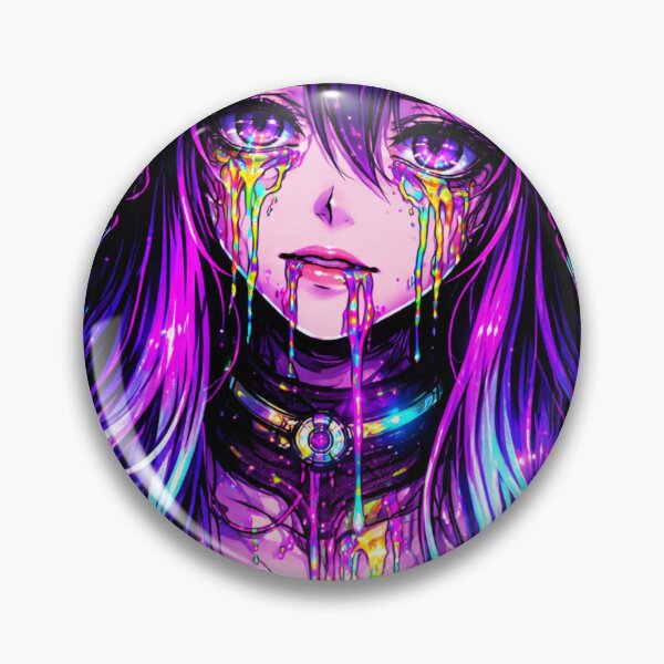 Item preview, Cyberpunk Neon Cry Anime Girl designed and sold by AnimDream .