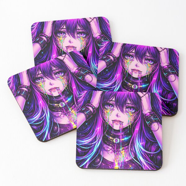 Item preview, Cyberpunk Neon Cry Anime Girl designed and sold by AnimDream .