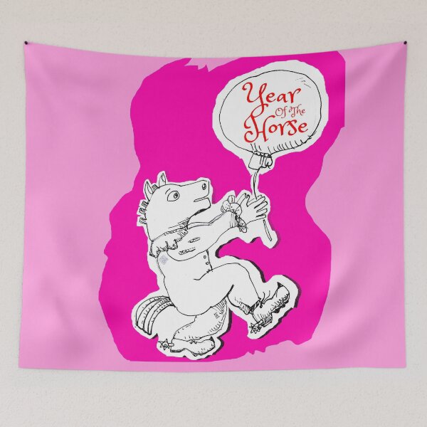 Item preview, Year Of The Horse (Drawing by ACCI) Greeting Balloon designed and sold by VanyssaGraphics.