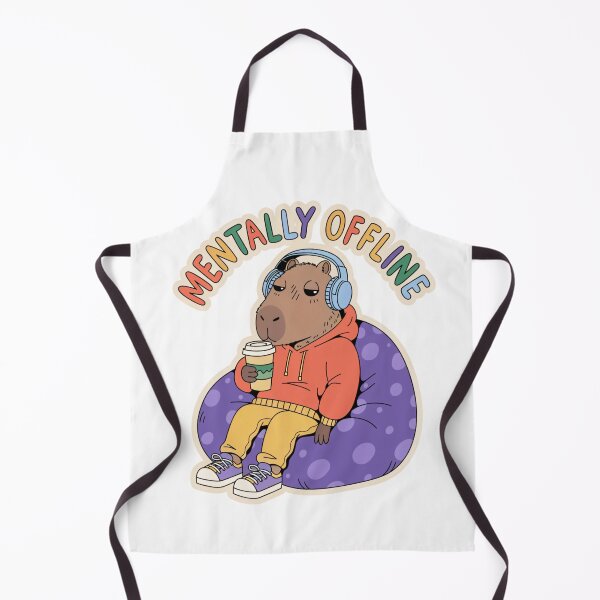 Item preview, Mentally offline capybara sticker designed and sold by Gang store.