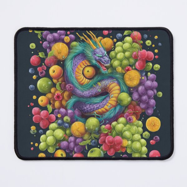 Item preview, Majestic Dragon Coiled in Vibrant Fruit Garden designed and sold by QutteshopLM .
