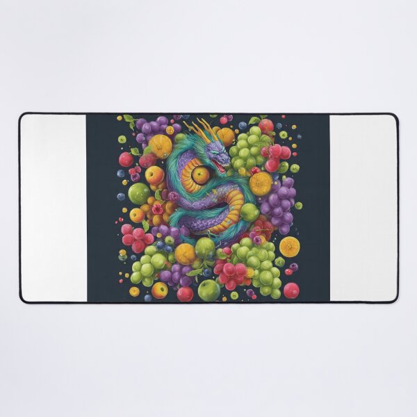 Item preview, Majestic Dragon Coiled in Vibrant Fruit Garden designed and sold by QutteshopLM .