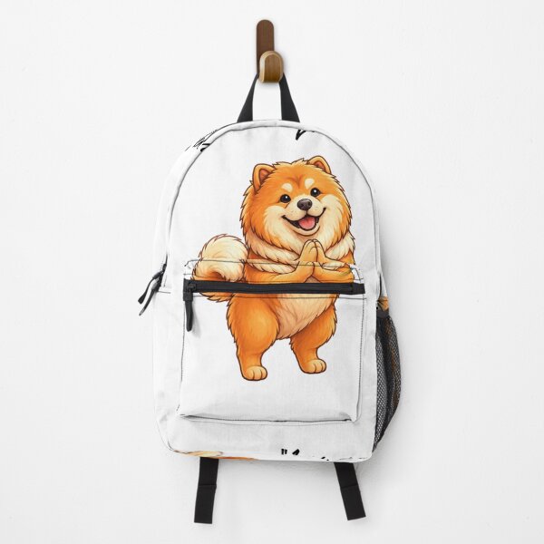 Item preview, Cute Praying Pomeranian Dog Cartoon | Lucky Greeting Puppy Illustration designed and sold by shikuldo7.