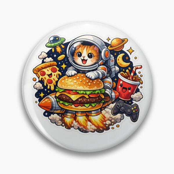 Item preview, Cosmic Burger Cat Astronaut  designed and sold by zenithviv.