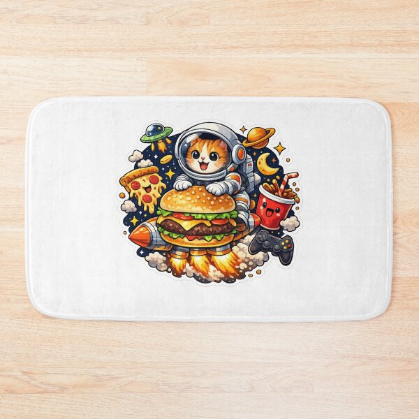 Item preview, Cosmic Burger Cat Astronaut  designed and sold by zenithviv.