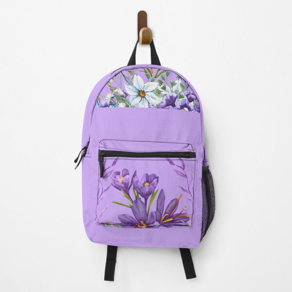 Item preview, Purple  and white Garden Floral on light purple designed and sold by Sage2026.