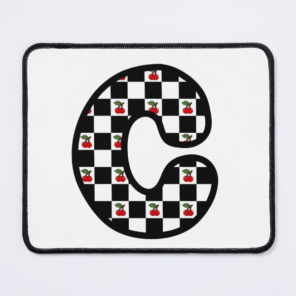 Item preview, Checkered Pattern “C” with Cherries designed and sold by SoaringMoon.