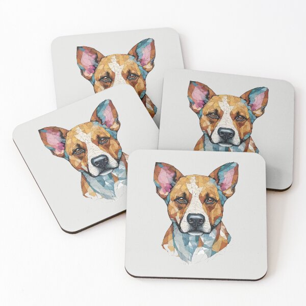 Item preview, Geometric Basenji – Modern Pet Art designed and sold by Tklezardesigns.