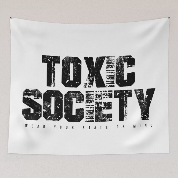 Item preview, TOXIC SOCIETY - Dark Industrial Streetwear Typography Design designed and sold by Darkmosfear.