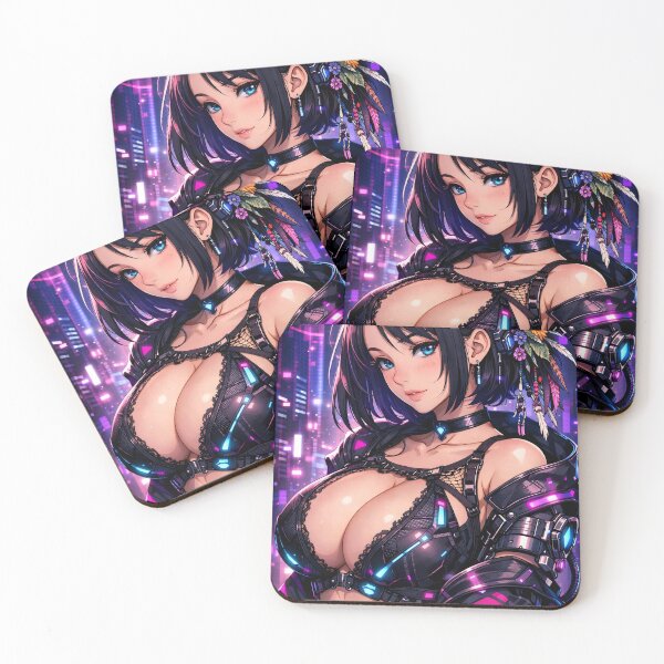 Item preview,     Cyberpunk Floral Anime Girl designed and sold by AnimDream .