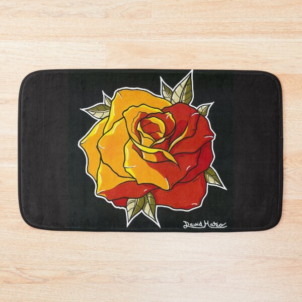 Item preview, Red Rose — Neo Traditional Illustration on Black Background designed and sold by David Mateo ArtWorks.