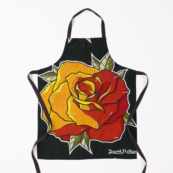 Item preview, Red Rose — Neo Traditional Illustration on Black Background designed and sold by David Mateo ArtWorks.