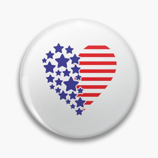 Artikelvorschau, USA Flag Herz entworfen und verkauft von RickTShop.