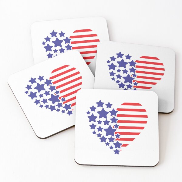 Item preview, USA Flag Heart designed and sold by RickTShop.