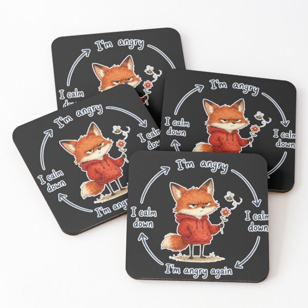Item preview, Funny Angry Fox Cycle Meme Overthinking Introvert Anxiety designed and sold by AMS.