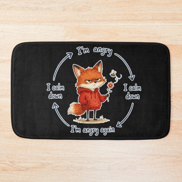 Item preview, Funny Angry Fox Cycle Meme Overthinking Introvert Anxiety designed and sold by AMS.