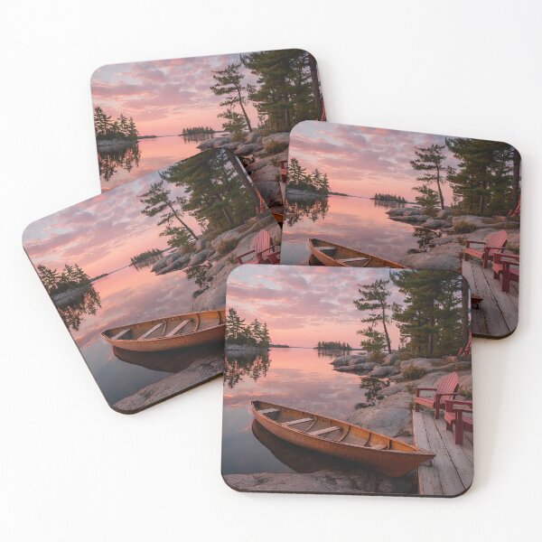 Item preview, Ontario Muskoka Sunset Dock Retreat designed and sold by daila70.